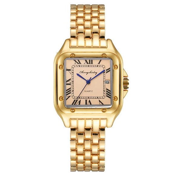 Wholesale Women's Quartz Watch Square Simple Design Stainless Steel Alloy Leisure Style