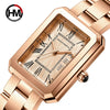 Wholesale Women's Quartz Watch With Stainless Steel Strap And Clasp Alloy Case Mineral Strengthened Glass Mirror Round Dial