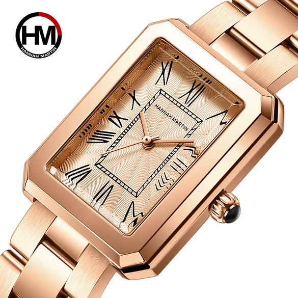 Wholesale Women's Quartz Watch With Stainless Steel Strap And Clasp Alloy Case Mineral Strengthened Glass Mirror Round Dial