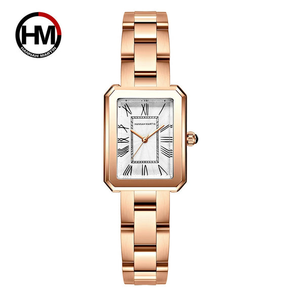 Wholesale Women's Quartz Watch With Stainless Steel Strap And Clasp Alloy Case Mineral Strengthened Glass Mirror Round Dial