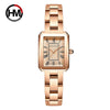 Wholesale Women's Quartz Watch With Stainless Steel Strap And Clasp Alloy Case Mineral Strengthened Glass Mirror Round Dial