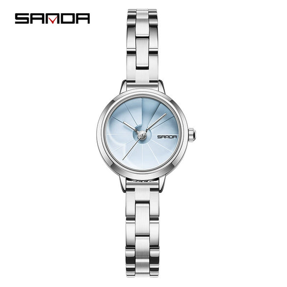 Wholesale Women's Quartz Watch Zinc Alloy Case Mesh Belt Round Dial Casual Waterproof