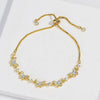Wholesale Women's Real Gold Electroplated Zircon Bow Bracelet