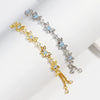 Wholesale Women's Real Gold Electroplated Zircon Bow Bracelet