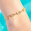 Wholesale Women's Real Gold Electroplated Zircon Bow Bracelet