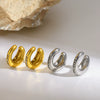Wholesale Women's Real Gold Plated Stainless Steel Geometric Cshaped Ear Cuff Accessories