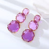 Wholesale Women's Resin Geometric Polygonal Purely Handmade Transparent Candy Color Earrings