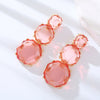 Wholesale Women's Resin Geometric Polygonal Purely Handmade Transparent Candy Color Earrings