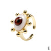 Wholesale Women's Resin Ring With Geometric Devil's Eye Design Electroplated