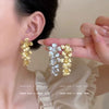 Wholesale Women's Retro Alloy Electroplated Flower Tassel Earrings