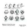 Wholesale Women's Retro Alloy Geometric Drop Shape Electroplated Ring Set