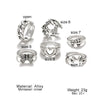Wholesale Women's Retro Alloy Geometric Love Butterfly Ring Jewelry Set With Electroplating