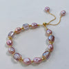 Wholesale Women's Retro Baroque Bracelet With Amethyst Freshwater Pearls And Copper Alloy