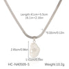 Wholesale Women's Retro Baroque Geometric Stainless Steel And Pearl Jewelry Necklaces And Earrings With Electroplating