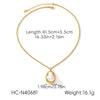 Wholesale Women's Retro Baroque Geometric Stainless Steel And Pearl Jewelry Necklaces And Earrings With Electroplating