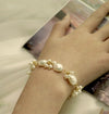 Wholesale Women's Retro Baroque Pearl Flower Handmade Bracelet