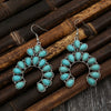 Wholesale Women's Retro Bohemian Alloy Drop Shape Turquoise Earrings With Electroplating