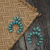 Wholesale Women's Retro Bohemian Alloy Drop Shape Turquoise Earrings With Electroplating