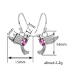 Wholesale Women's Retro Cartoon Animal Hummingbird Copper Earrings
