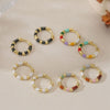 Wholesale Women's Retro Colorful Enamel Drop Glaze Copper Ushaped Geometric Earrings