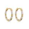 Wholesale Women's Retro Colorful Enamel Drop Glaze Copper Ushaped Geometric Earrings