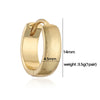 Wholesale Women's Retro Copper Electroplated Geometric Oval Cshaped Earrings