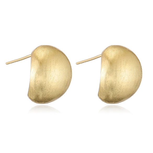 Wholesale Women's Retro Copper Electroplated Geometric Oval Cshaped Earrings