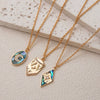 Wholesale Women's Retro Copper Necklace With Star And Geometric Pattern And Electroplating Design