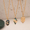 Wholesale Women's Retro Copper Necklace With Star And Geometric Pattern And Electroplating Design