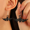 Wholesale Women's Retro Creative Gothic Style Alloy Bat Pendant Earrings With Animal Pattern And Electroplating Process