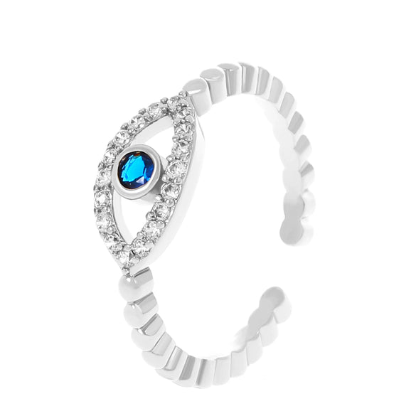 Wholesale Women's Retro Devil's Eye Opening Ring Jewelry Copper Electroplating