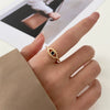Wholesale Women's Retro Devil's Eye Opening Ring Jewelry Copper Electroplating