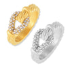 Wholesale Women's Retro Diamond Hemp Lace Ring Titanium Steel With 18K Gold Plated Electroplating Geometric Design
