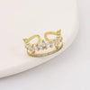 Wholesale Women's Retro Doublelayer Copper Ring With Microinlaid Zircon Butterfly Flap And Electroplating
