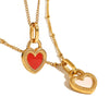 Wholesale Women's Retro Doublesided Love Necklace In Stainless Steel With Geometric Design And Electroplating