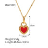 Wholesale Women's Retro Doublesided Love Necklace In Stainless Steel With Geometric Design And Electroplating