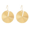 Wholesale Women's Retro Exaggerated Alloy Fan Shaped Irregular Earrings With Geometric Design And Electroplating