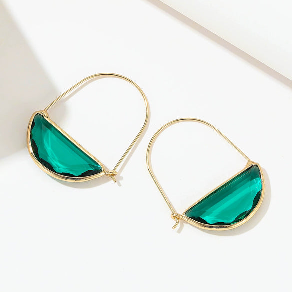 Wholesale Women's Retro Exaggerated Copper Gold Plated Geometric Earrings Electroplated