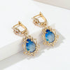 Wholesale Women's Retro Exaggerated Copper Gold Plated Geometric Earrings Electroplated