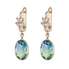 Wholesale Women's Retro Exaggerated Copper Gold Plated Geometric Earrings Electroplated