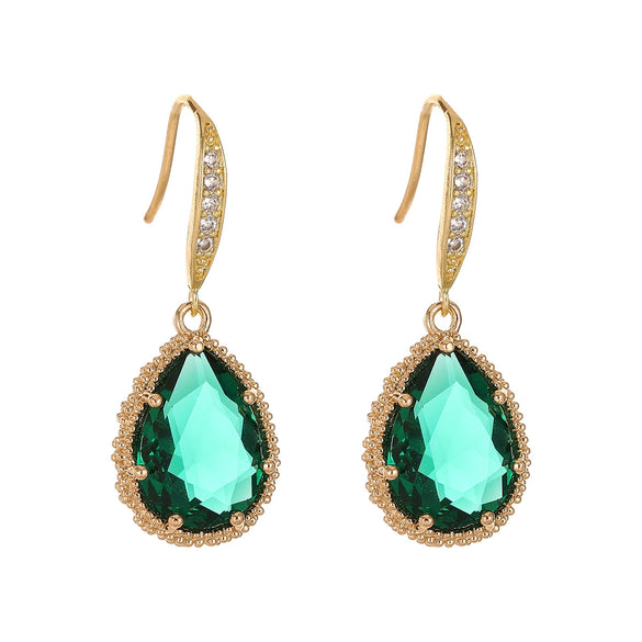 Wholesale Women's Retro Exaggerated Copper Gold Plated Geometric Earrings Electroplated