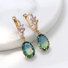 Wholesale Women's Retro Exaggerated Copper Gold Plated Geometric Earrings Electroplated