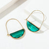 Wholesale Women's Retro Exaggerated Copper Gold Plated Geometric Earrings Electroplated