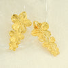 Wholesale Women's Retro Exaggerated Flower 316L Stainless Steel 18K Goldplated Earrings