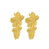 Wholesale Women's Retro Exaggerated Flower 316L Stainless Steel 18K Goldplated Earrings