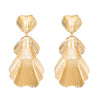 Wholesale Women's Retro Exaggerated Geometric Alloy Earrings With Plant Flowers And Leaves Pattern And Electroplating Treatment