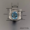 Wholesale Women's Retro Exaggerated Geometric Alloy Finger Ring With Electroplating
