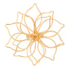 Wholesale Women's Retro Exaggerated Metal Hollow Flower Geometric Woven Earrings With Electroplating