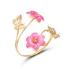 Wholesale Women's Retro Exaggerated Oildrip Flower Butterfly Alloy Bracelet Open Arm Ring Accessories