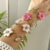 Wholesale Women's Retro Exaggerated Oildrip Flower Butterfly Alloy Bracelet Open Arm Ring Accessories